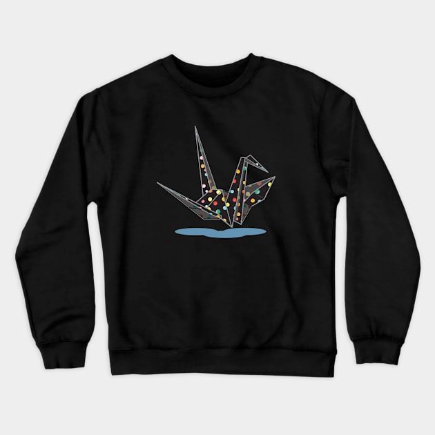 Flying Origami Carne Crewneck Sweatshirt by V-Rie